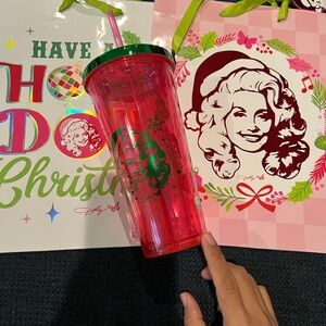 Dolly Parton‎ Christmas Tumbler - Red